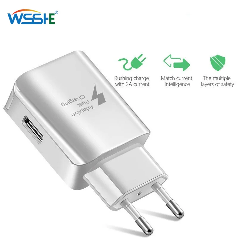 Быстрая зарядка 3 0 USB зарядное устройство 2 а с европейской вилкой настенное для
