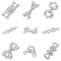 juya diy pearls findings supplies beadwork jewelry making components goldsilver color fastener closure lock clasps accessories