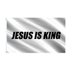 Белый христианский флаг Иисуса Король 3x5 футов
