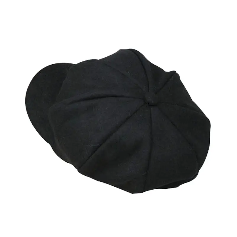 Милая шерстяная детская шапка восьмиугольная регулируемая в стиле ретро для