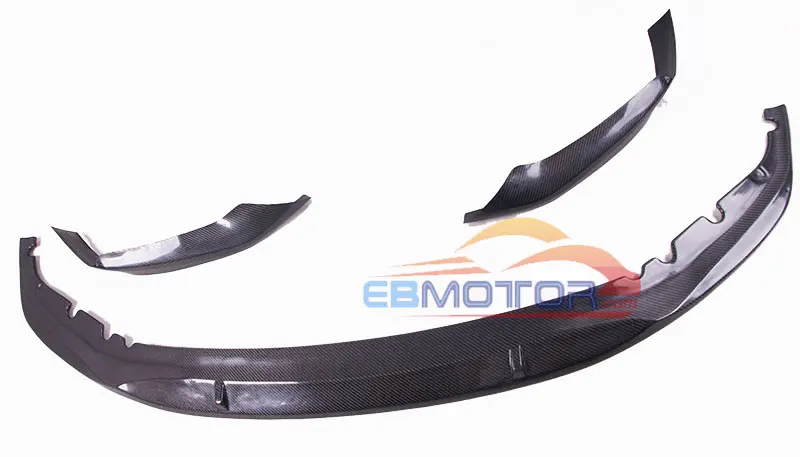 P Стиль Реальные углеродного волокна передний спойлер сплиттер 3 предмета в