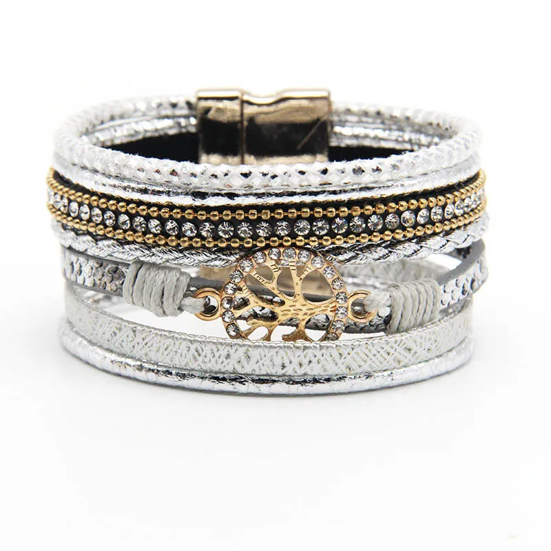 Взрывные плетеный браслет пустое Дерево жизни леди мессенджер через плечо на