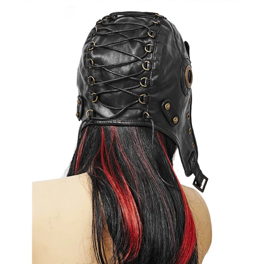 JNKET New Punk Soft Leather Unisex Neutral Motorcycle Flying Cap Clothing Accessories