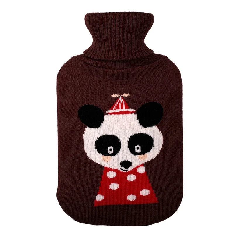 Вязаный защитный чехол для большой грелки на 2 литра из ПВХ-материала, предотвращающий ожоги, с подогревом рук, 16 цветов.