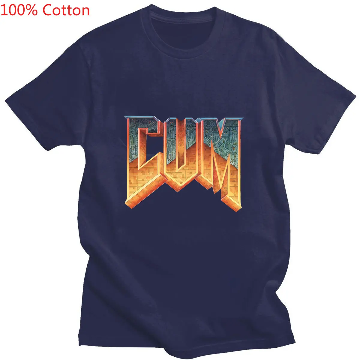 Футболка Doom Cum мужская с коротким рукавом модная повседневная тенниска оверсайз