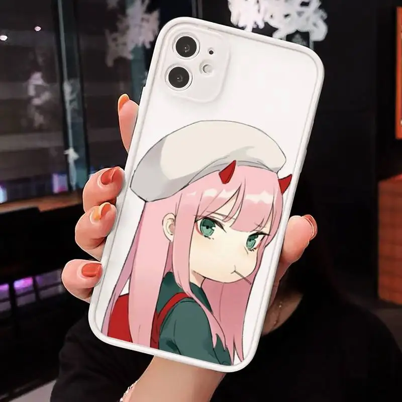 

Zero Two Darling in the FranXX Anime Phone Cases matte transparent For iphone 7 8 11 12 plus mini x xs xr pro max cover