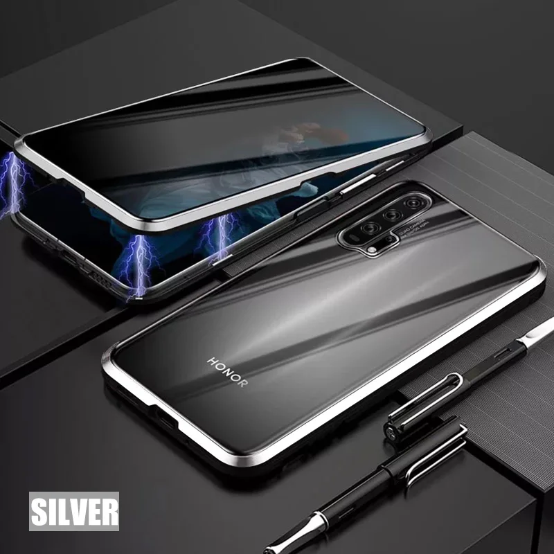 Магнитный чехол для huawei P30 P20 Pro Honor 9X20 Pro mate 20 X Nova 4 5 5i Pro двусторонний металлический чехол из закаленного стекла