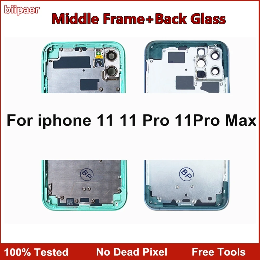 

Back Battery Cover Rear Cover For iPhone11 11Pro 11Pro Max Rear Housing + Middle Frame With Back Glass For iphone11 11ProMax