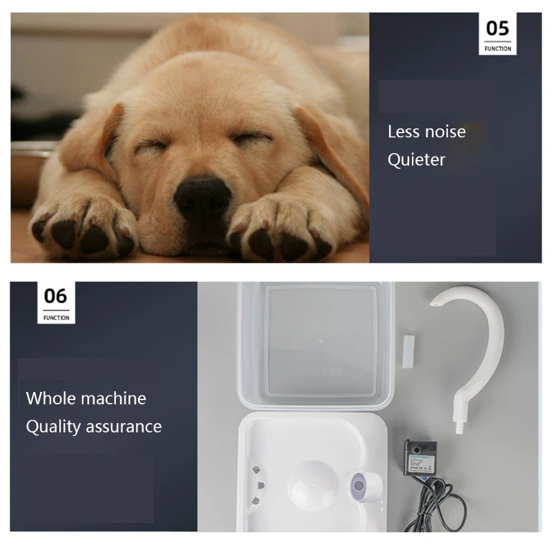 

MXLB Cat Water Fountains Dog Water Dispenser 2L Water Capacity Super Quiet with Swan Faucet Replaceable Filter
