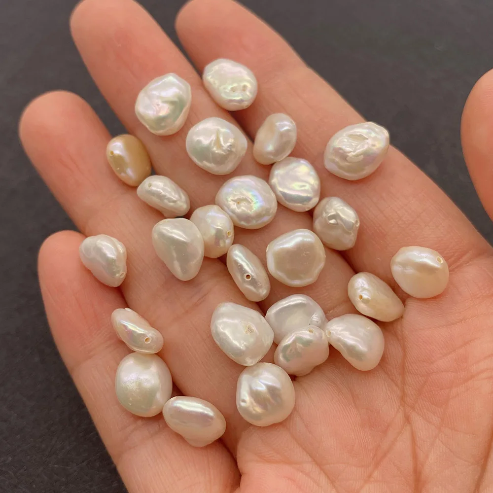 

1pcs Natural Freshwater Pearl Pendant Irregular Shape Button Pearl Necklace Making DIY Earrings Accessories Supplies Gifts