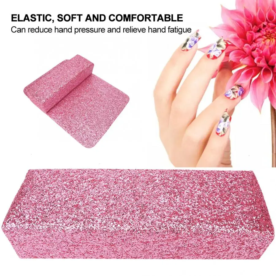 Маникюрный Стол с блестящими блестками для дизайна ногтей коврик подушки