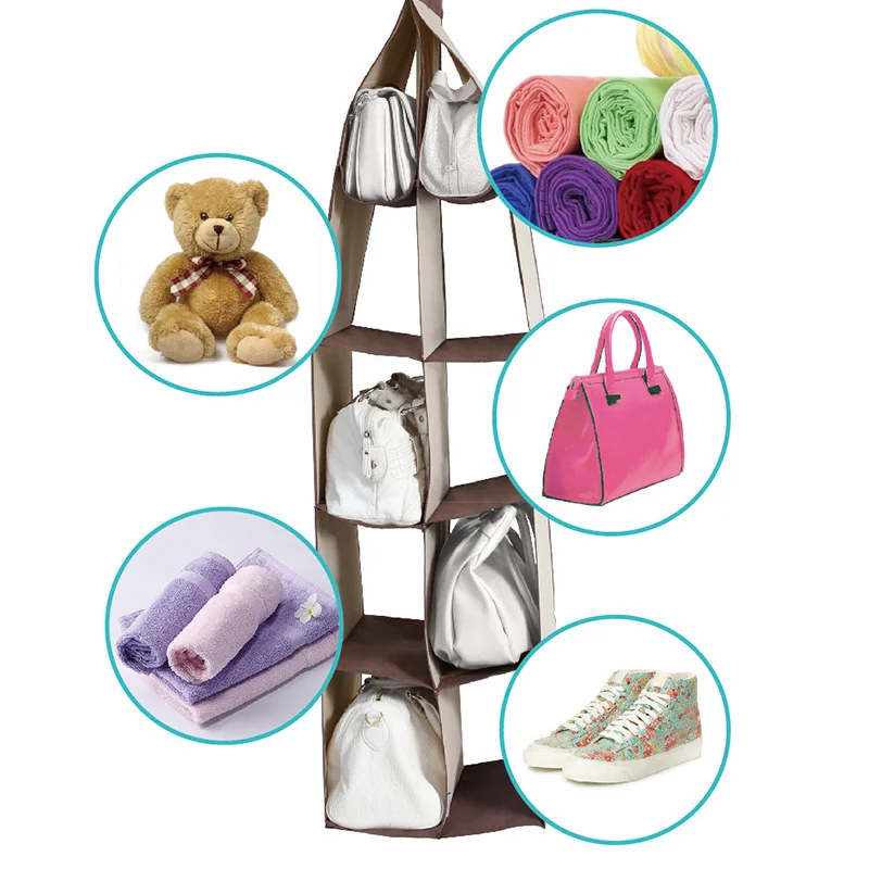 

Household door back wall hanging bag storage hanging bag dormitory wardrobe hanging bag artifact multi-layer cloth art dustproof