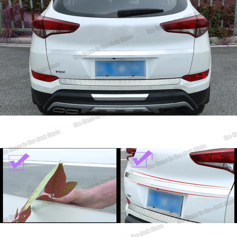 Накладки на багажник автомобиля из нержавеющей стали для Hyundai Tucson 2015 2016 2017 2018 2019