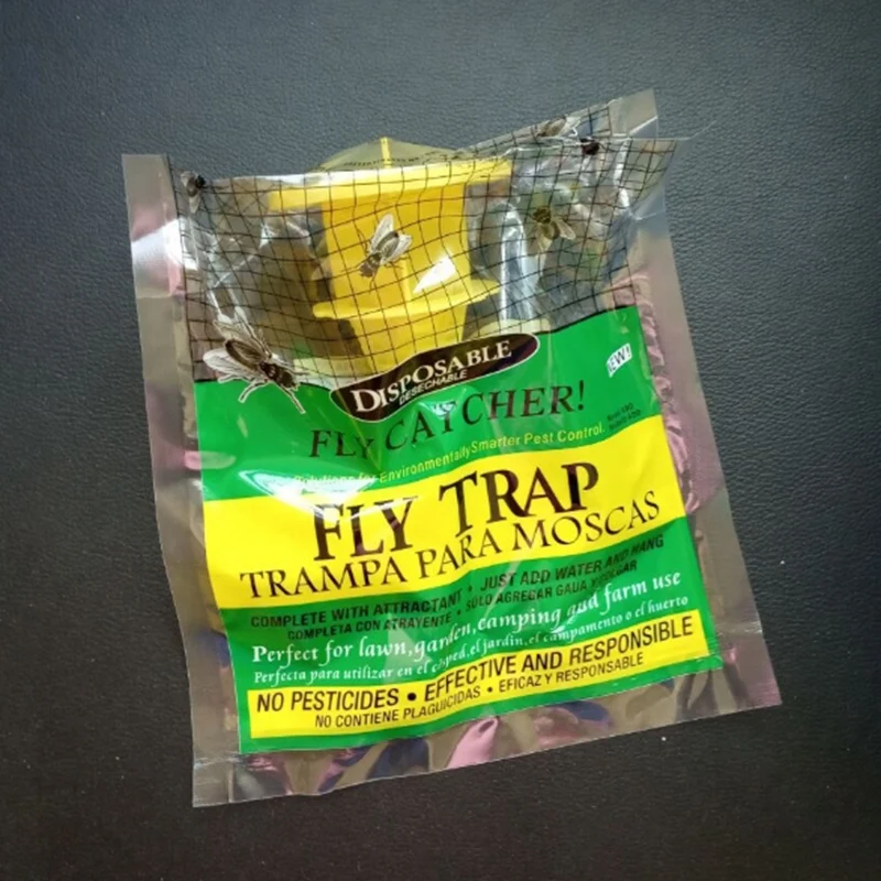 

4Pcs Disposable Fly Control Trap Hanging Flycatcher Bag Garden Outdoor Catcher Bug Moth Insect Killer