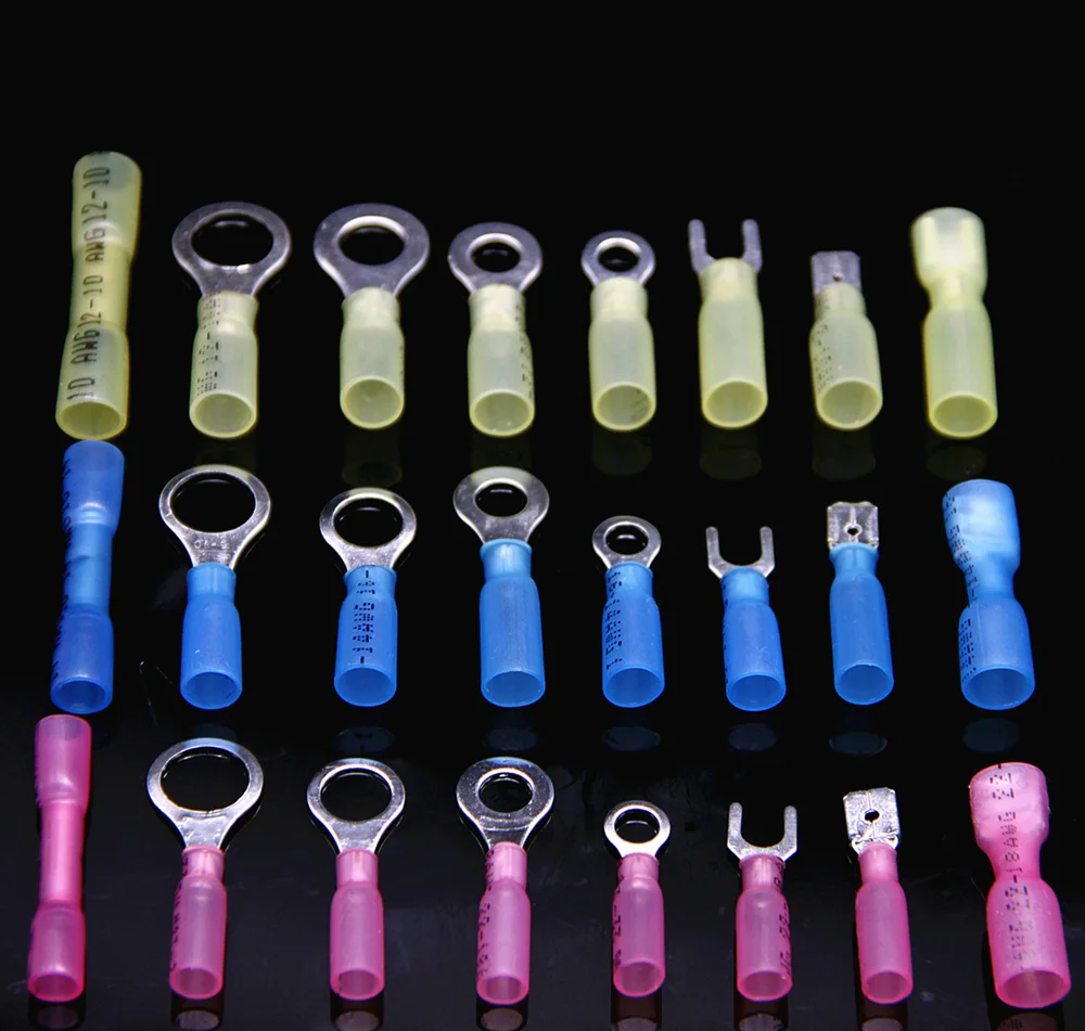 120 шт. в ассортименте электрические термоусадочные стыковые соединители