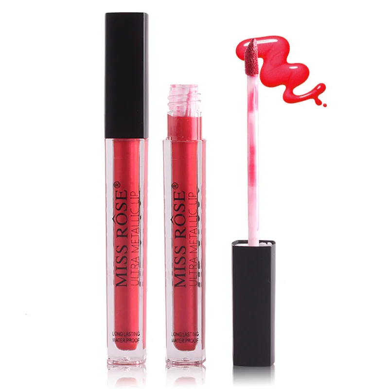 Новинка женские металлические цветные супер стойкие блески для губ Тонкая