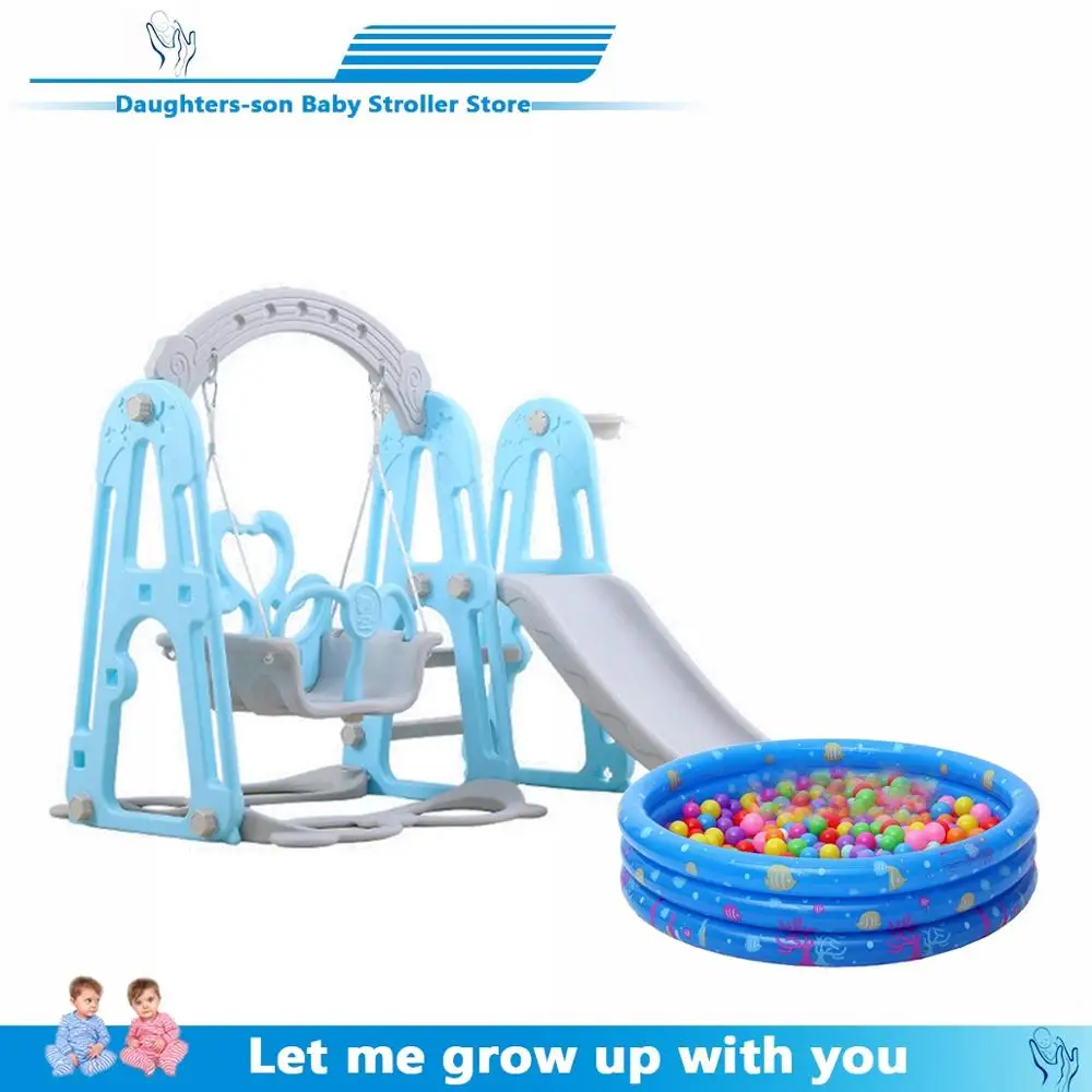 3 в 1 детские горки и качели баскетбольная история домашняя детская площадка