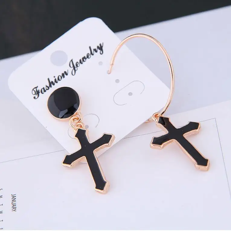 Популярные Модные серьги в стиле панк рок для девушек и женщин эмалированная