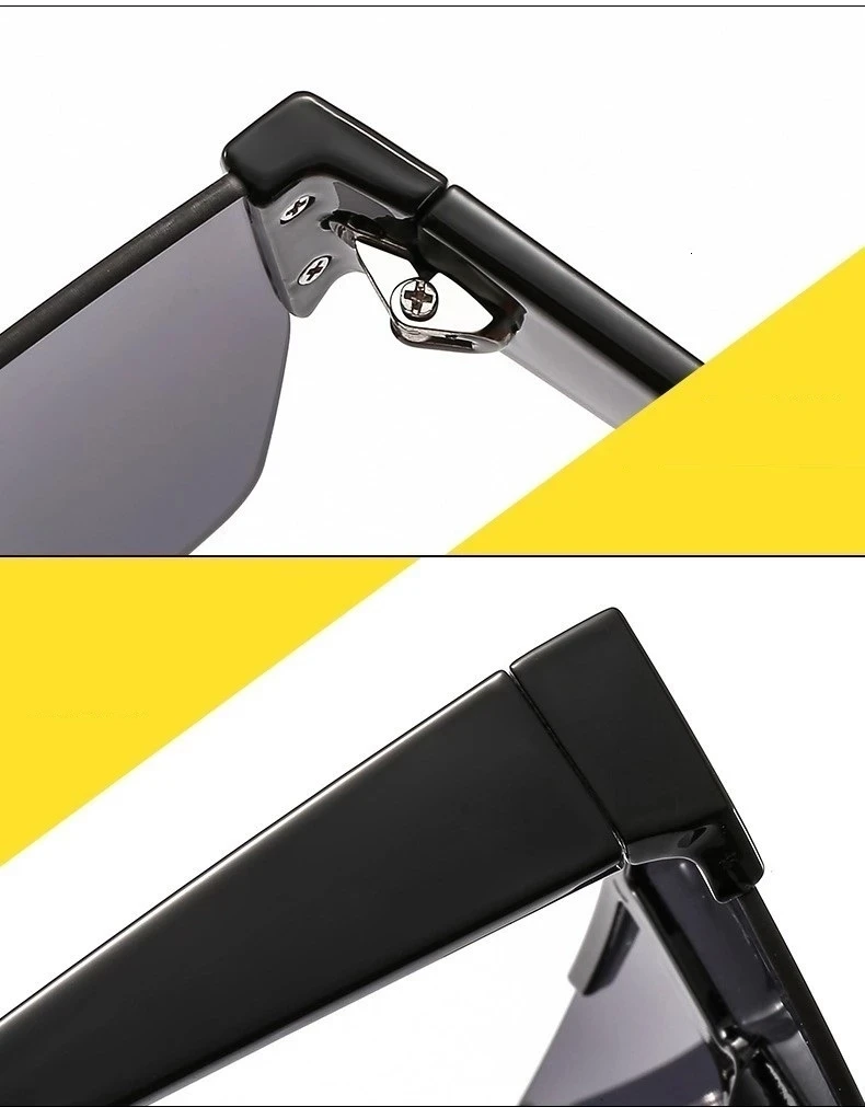 

2021 Oversized Frame Sunglasses Men Women Luxury One Lens Goggles Big Sun Glasses Rimless Eyewear UV400 Oculos de sol