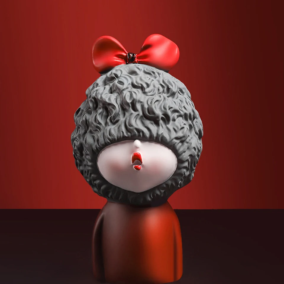 

Украшение для торта на день рождения в скандинавском стиле, подарок для детей, стоячие кудрявые волосы, маленькое украшение для дома для мал...