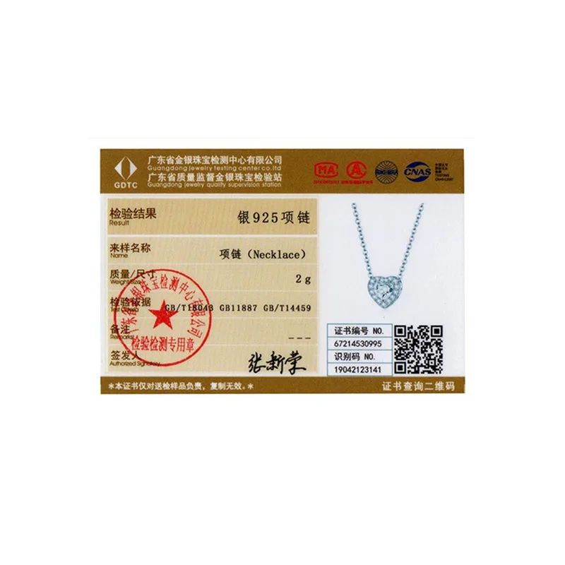 

XINSOM 925 Sterling Silver Necklace For Women Romantic Heart Shape Cubic Zirconia Pendant Necklace Party Wedding Jewelry Gift