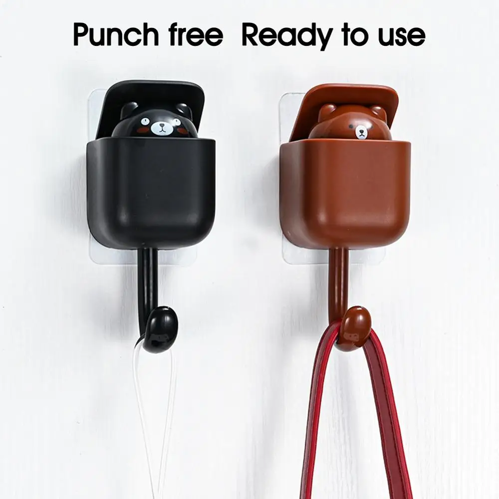 Без перфорации домашний мультяшный медведь декоративный крючок для ключей