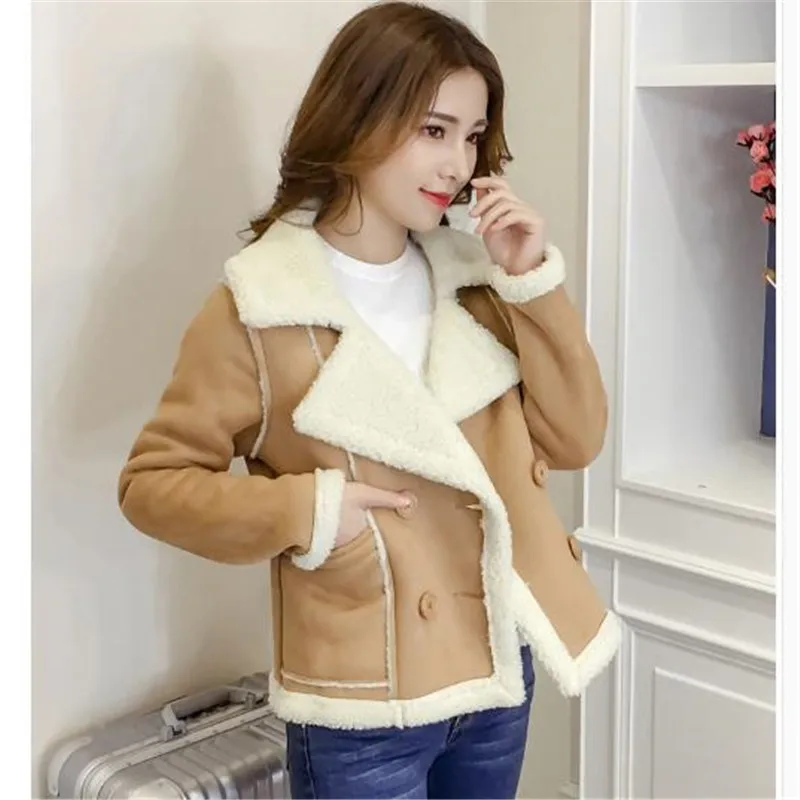 Женская осенне зимняя шерстяная обувь женская короткая куртка пальто из