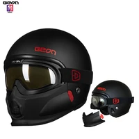 2020 beon b 703 ece approved abs retro modular helmet full face racing predator helmet motorcycle with detachable goggles