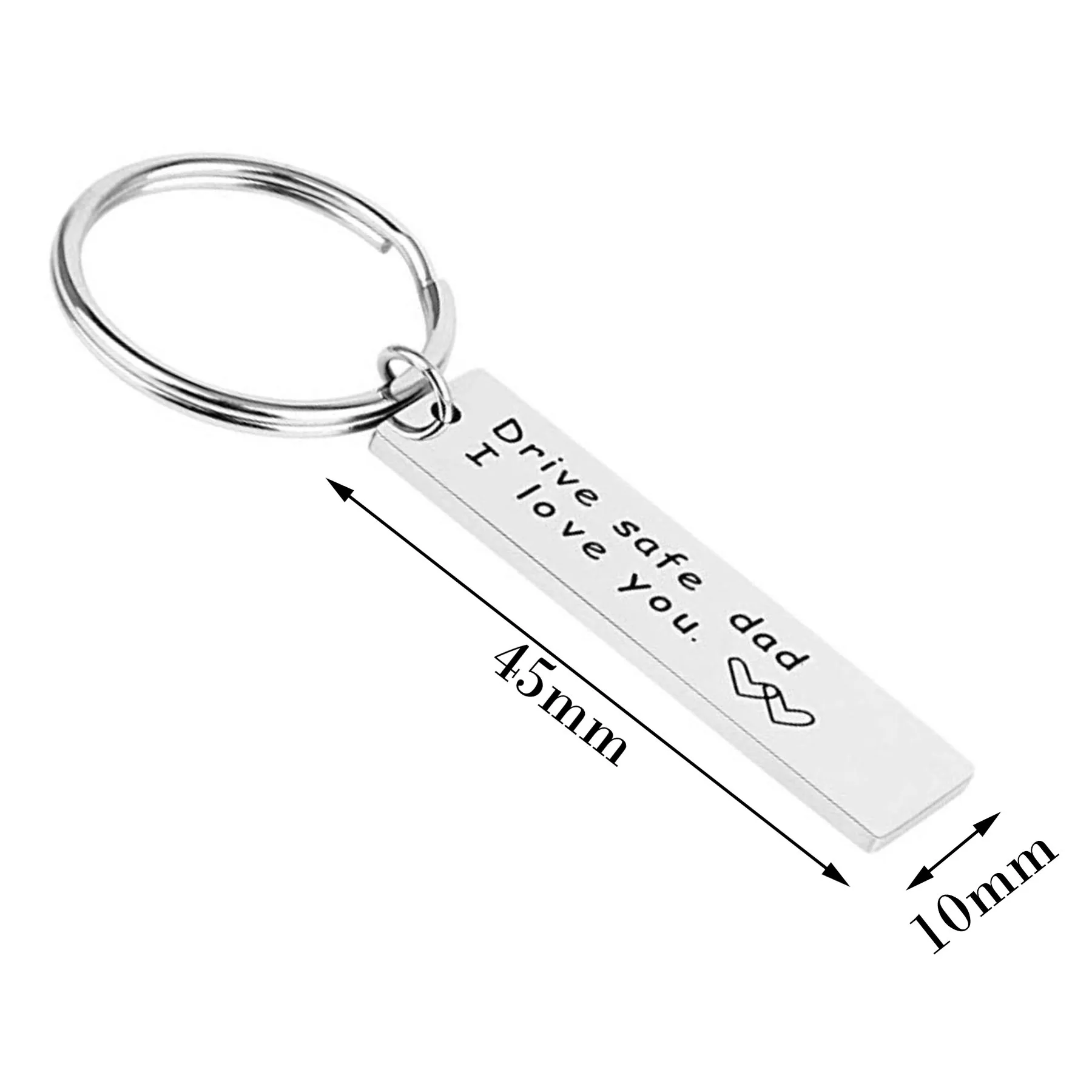 

Drive Safe Dad I Love You Stainless Steel Pendant Key Ring charm key chains Gifts