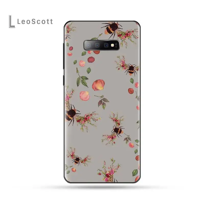 Роскошный черный мягкий чехол из ТПУ для Samsung S6 S7 edge S8 S9 S10 e plus A10 A50 A70 note8 J7 2017 |