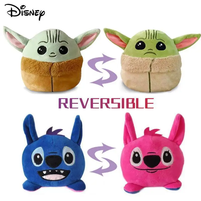 

Disney Star Wars Mandalorians Double-Sided Flip Reversible Baby Yoda doll kawaii DIY figures yoda Plushie Stuffed Toys Kids Gift