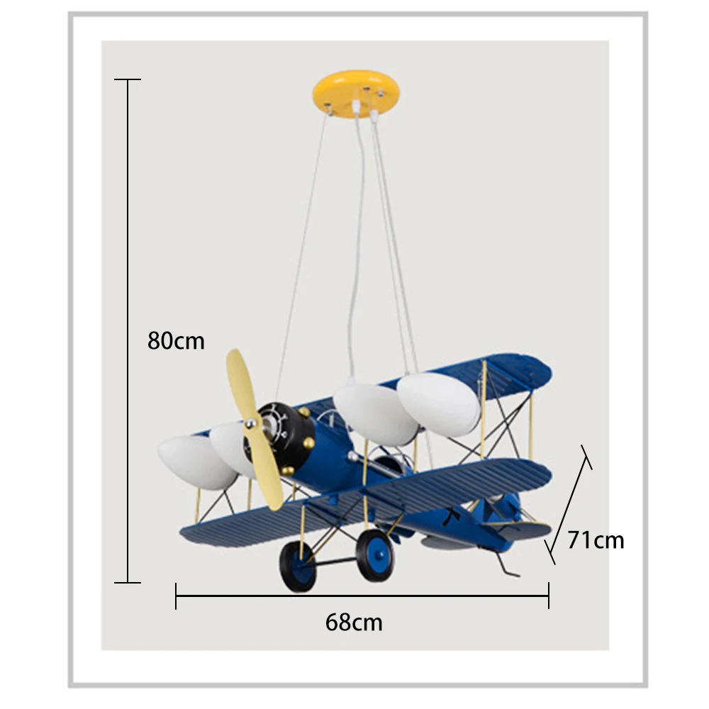 

children's room airplane pendent lamp lights cartoon Bedroom Boys Hanging Lamp creative light for Kids nursery school HangLamp