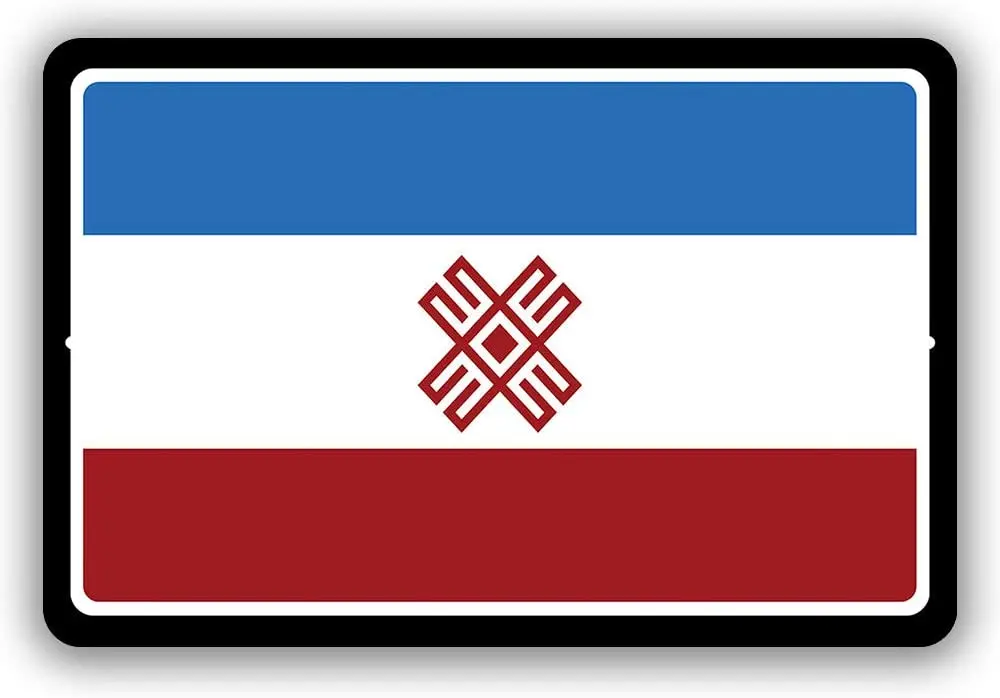 

Флаг страны Марий Эл человек пещера металлический декор жестяная вывеска для использования в помещении и на улице 8 "x 12" или 12 "x 18"