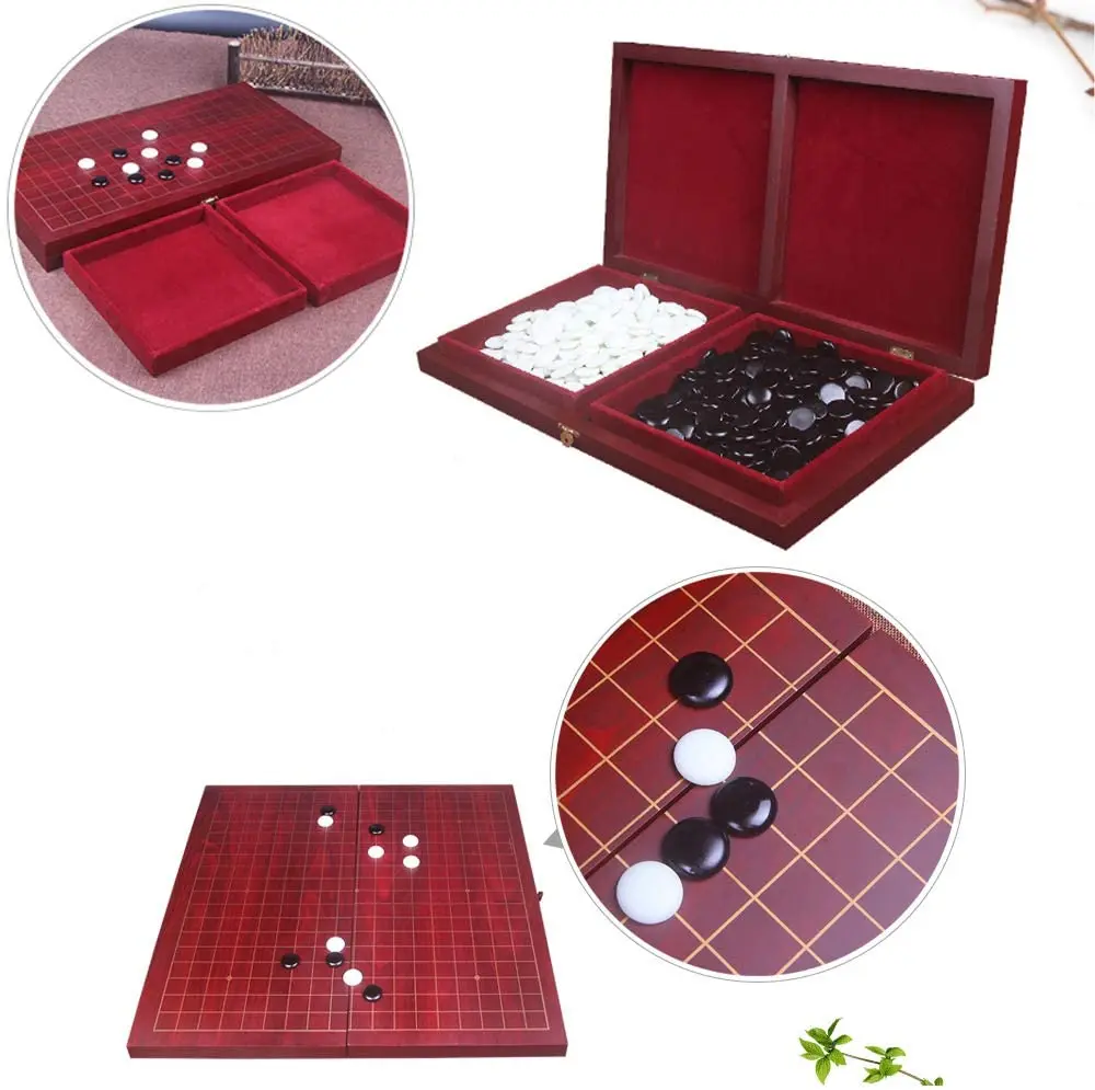 

Go board chessboard foldable Weiqi beginner Puzzle game 371 chess pieces Student toys Waterproof kit checkerboard 19 way