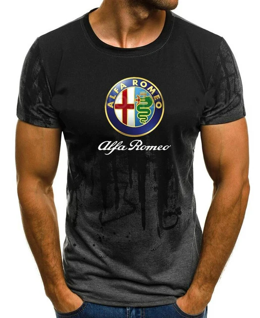 Мужская футболка с короткими рукавами и принтом Alfa Повседневная Ромео лето 2020 |