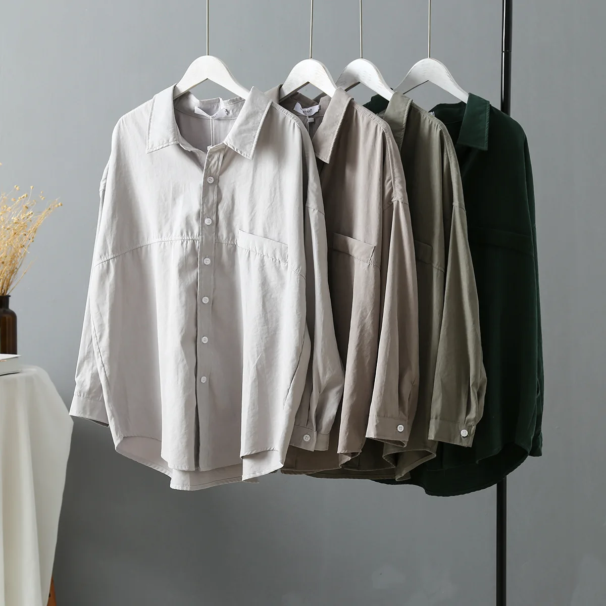 2020 Весенняя женская хлопковая блузка корейский стиль длинный рукав Женские топы