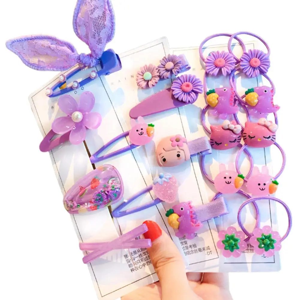 

cartoon Hairpin set girl woman headdress side bangs clip baby bow small hairpin Multiple pieces cute hair accessories Hairpins