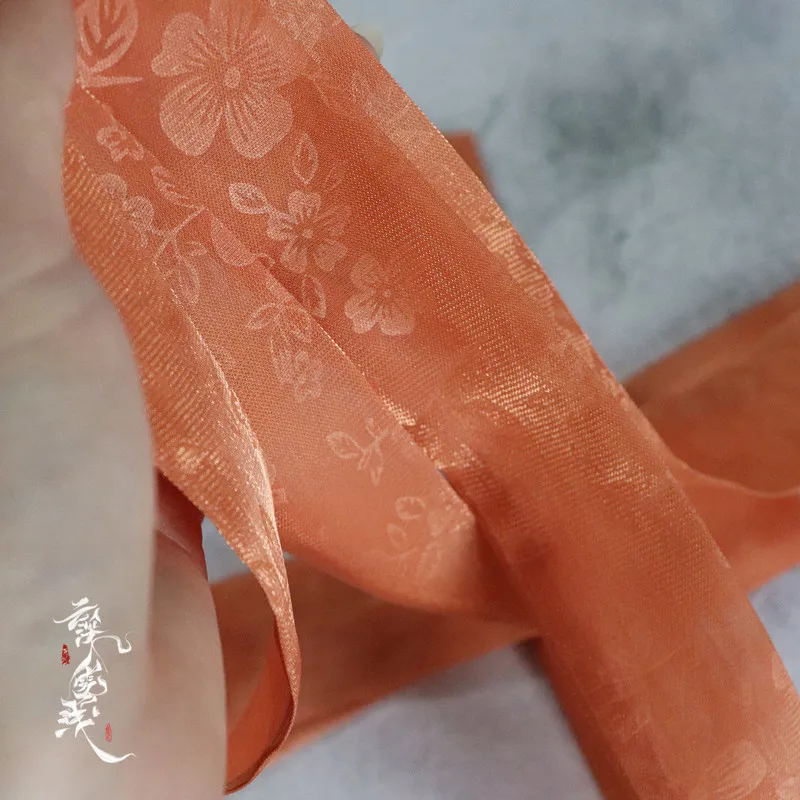 

Двухметровая лента для волос Hanfu с темным узором, однотонные аксессуары для волос