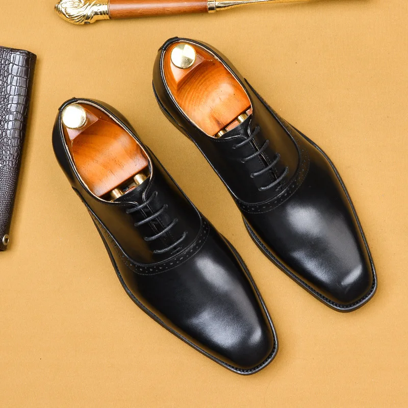 Роскошные Мужские модельные туфли ручной работы Обувь в деловом стиле из