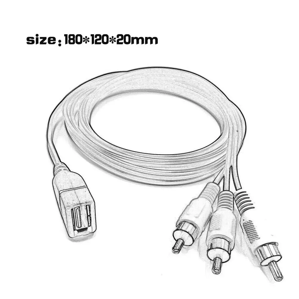 Горячая Распродажа Duttek 5 футов/1 м USB 2 0 гнездо на 3 RCA штекер Видео A/V практичный