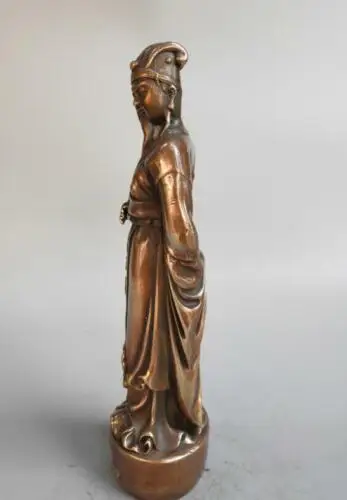 

Chinese pure brass Wise man ancient strategist statue