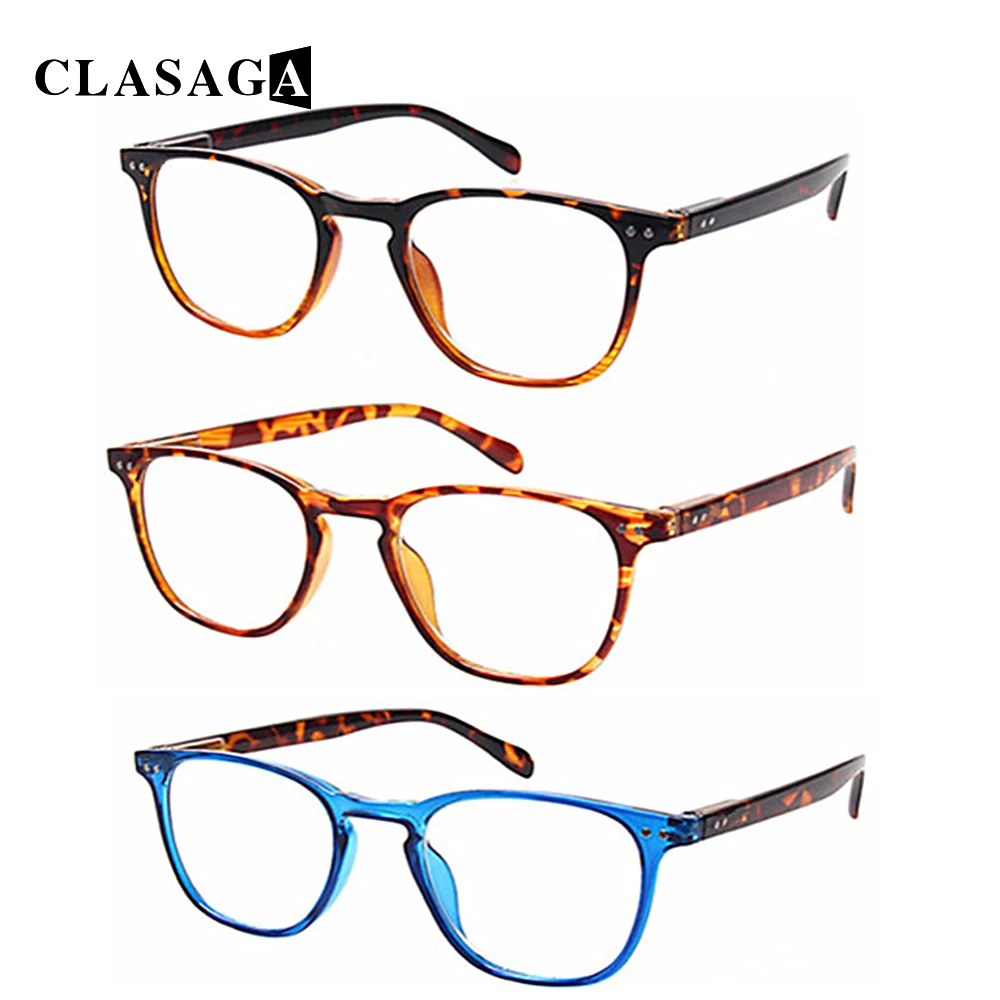 

CLASAGA Reading Glasses with Oval High-quality Plastic Frame and Spring Hinges are Light And Durable Suitable for Men and Women