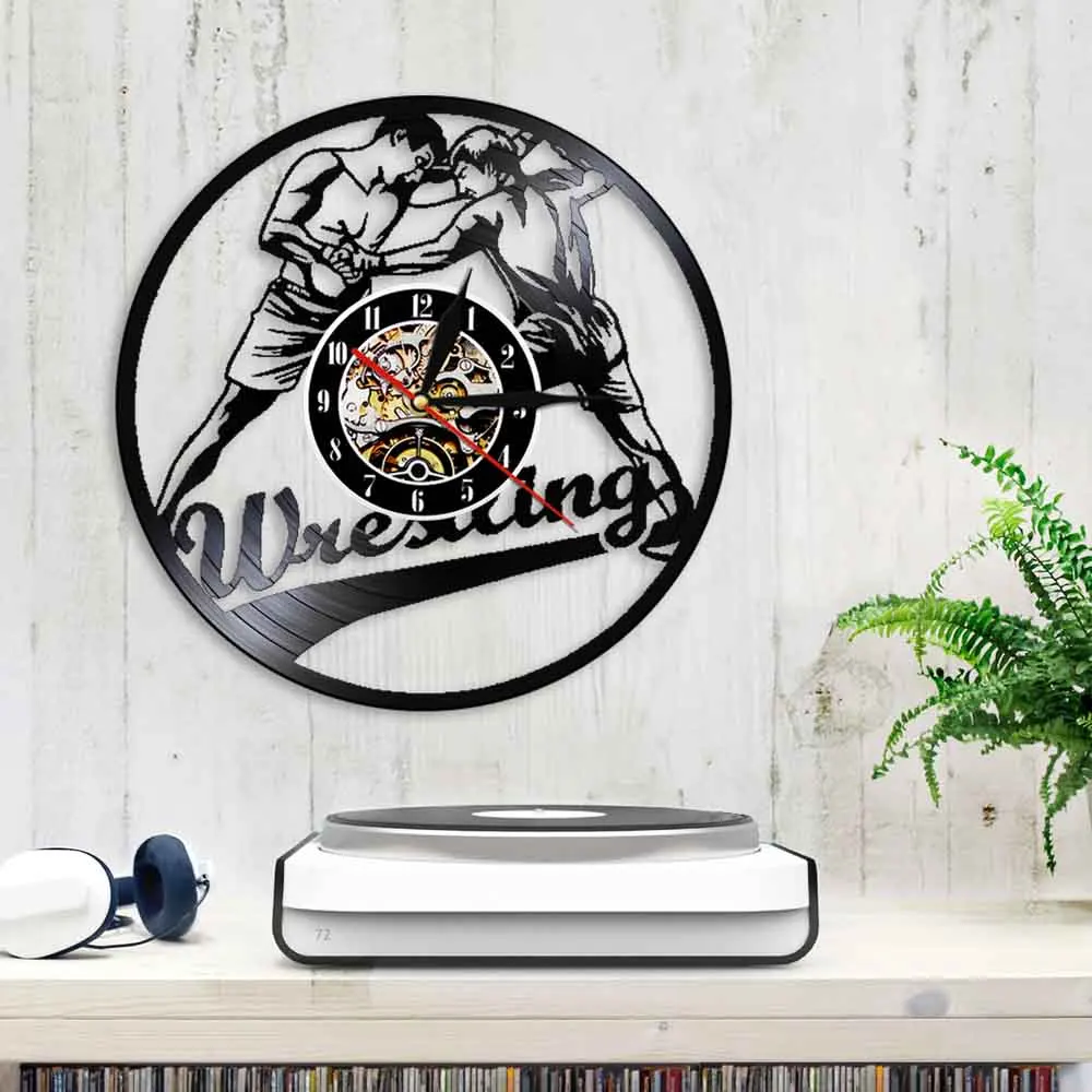 Винтажные настенные 3d-часы с виниловой пластиной современный дизайн боевые