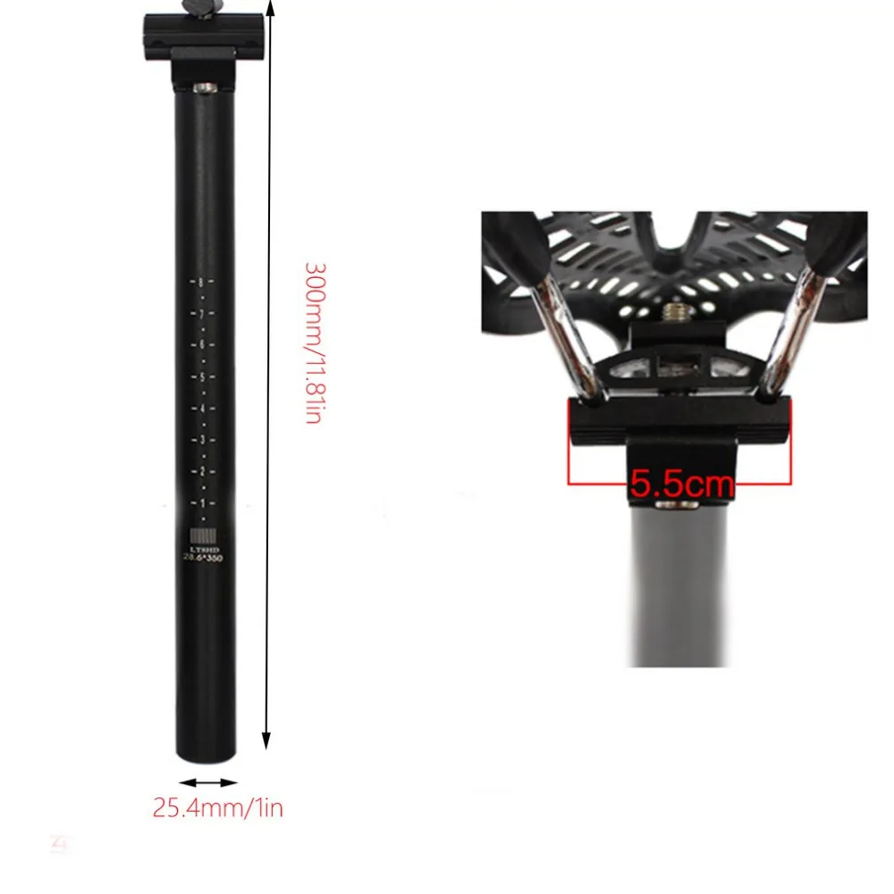 

2018 new aluminum alloy bicycle seatpost MTB road mountain bike black seat post seat tube 27.2/28.6*/30.4**300 mm bicycle parts