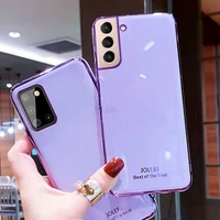luxury plating mirror phone case on for samsung galaxy s21 s20 fe ultra plus 5g s20fe s21ultra s 21 20 soft silicone back cover