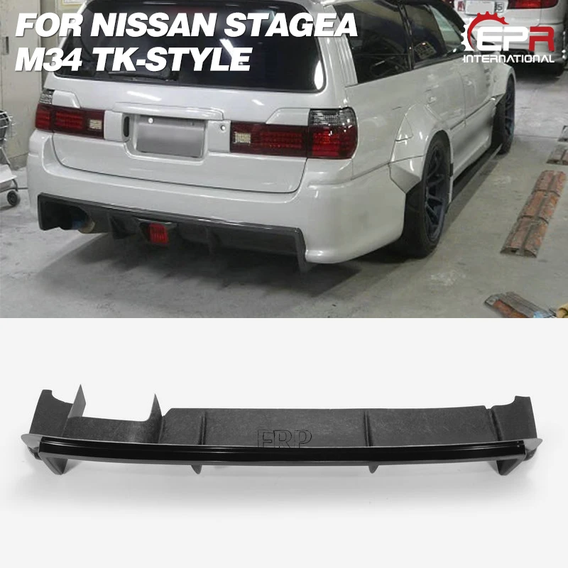 

Car-Styling For Nissan Stagea M34 TK-Style Rear bumper diffuser FRP Fiber Glass Carbon Fiber Spoiler Car Accessories Body Kits