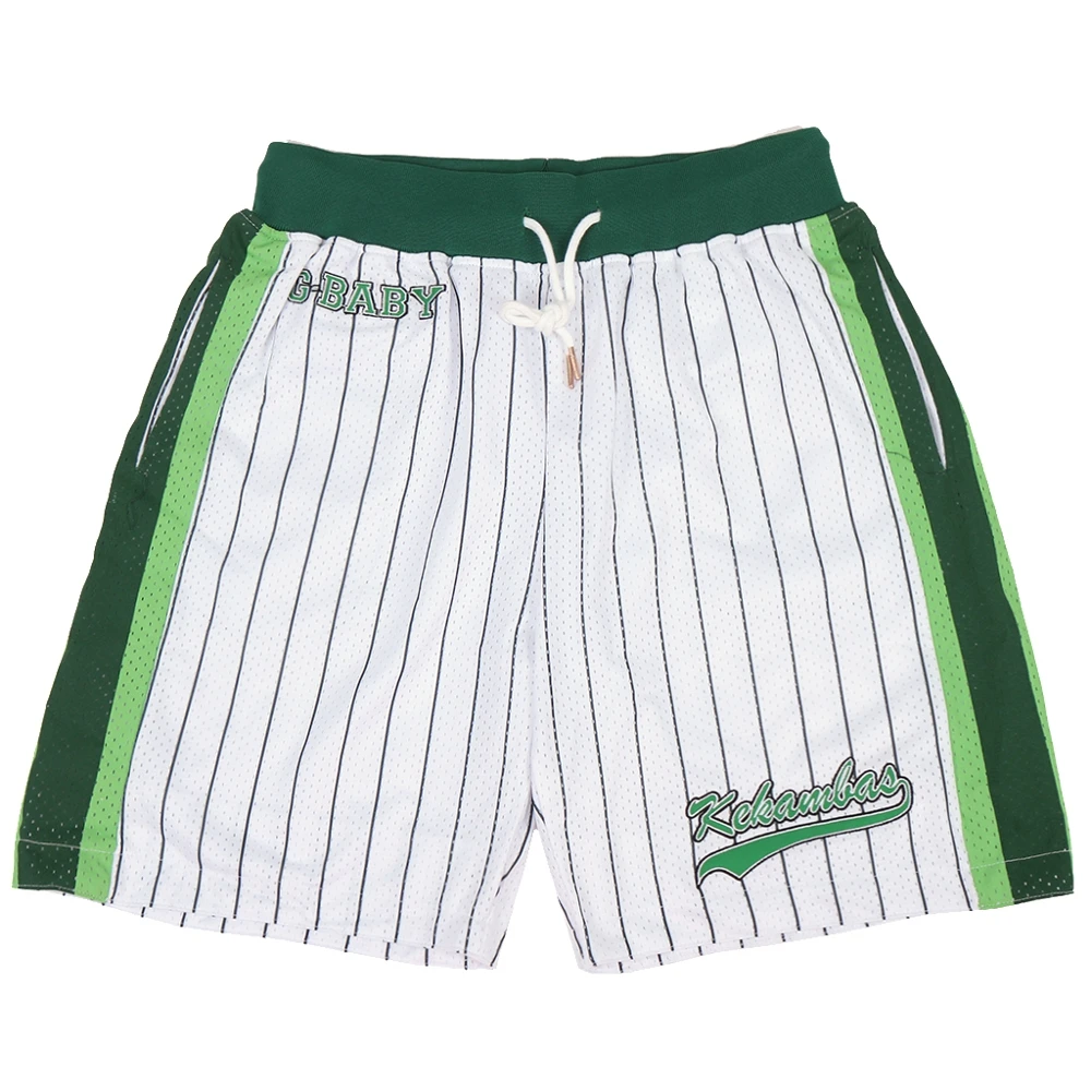 

BG Basketball shorts Kekambas Embroidery sewing Four Zip pocket outdoor sport big size various styles white green beach shorts