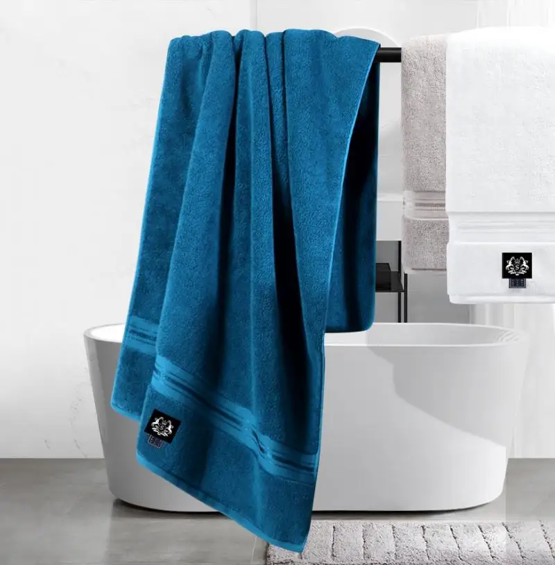 Банное полотенце из чистого хлопка увеличенное утолщенное мягкое супер