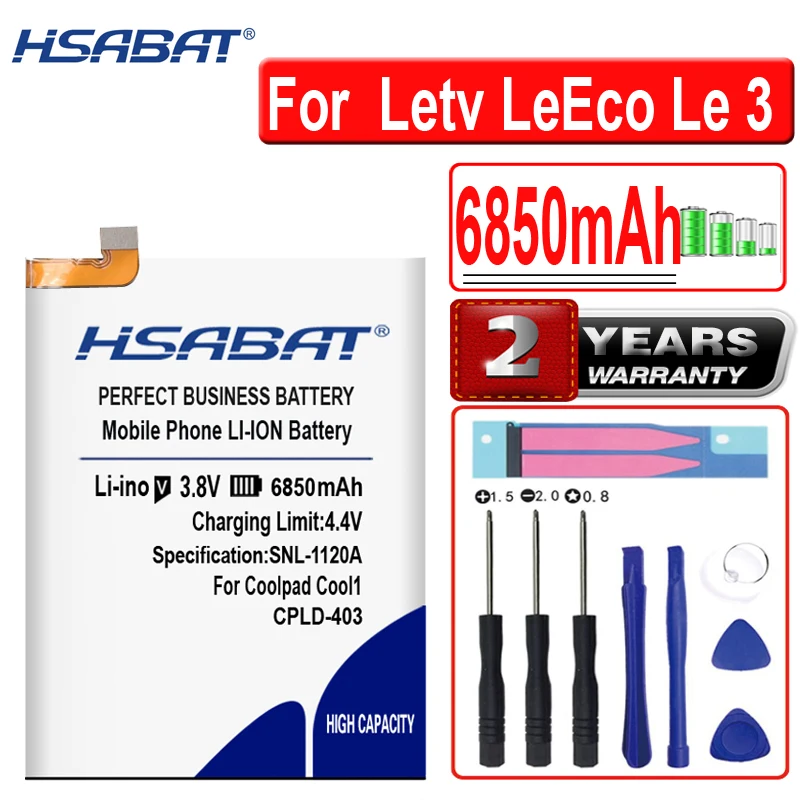 Аккумулятор HSABAT для Letv LeEco Le 3 Le3 LeRee аккумулятор Coolpad Cool1 Cool 1 Dual C106 8 5 10