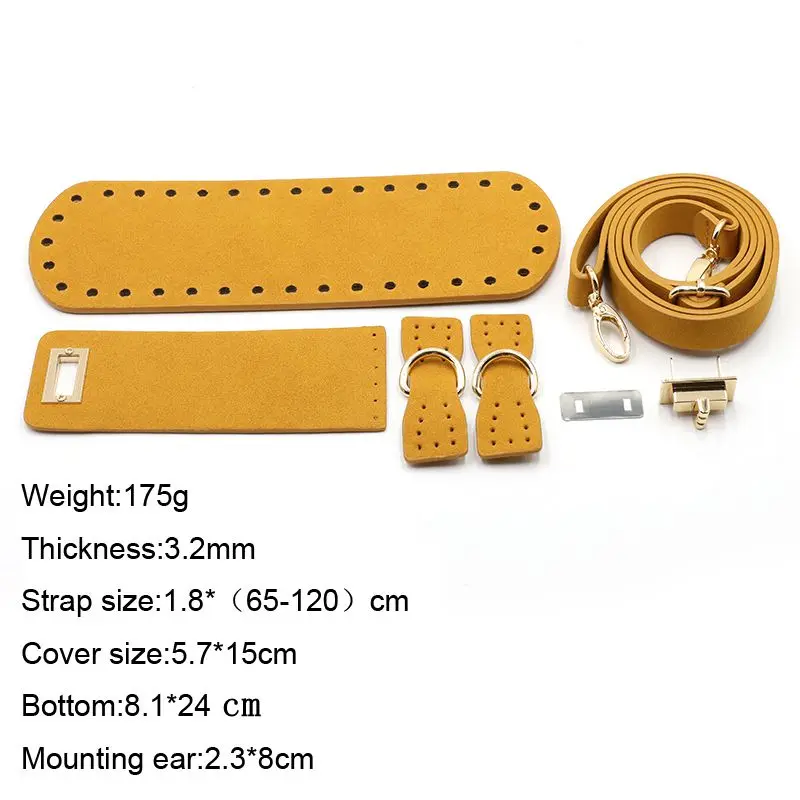 Handmade Leather Bag Strap Handbag Woven Set High Quality Bag Bottoms With Hardware Accessories for DIY Shoulder Handbag